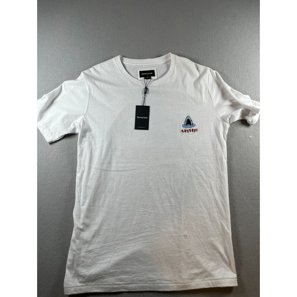 XS Mens Crikey Shark embroidery tshirt NWT Barney Cools